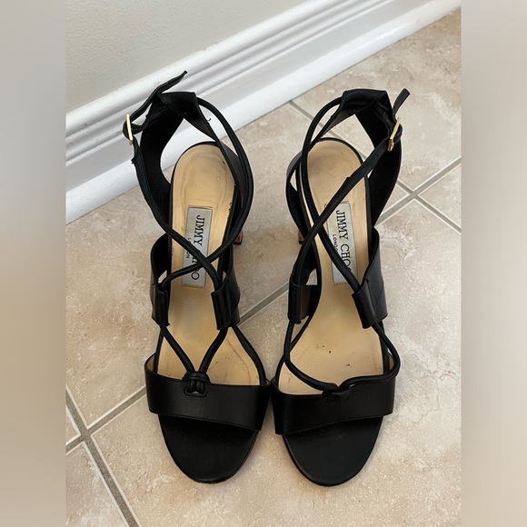 Jimmy Choo Margo Sandal Heels (black) - Picture 7 of 8